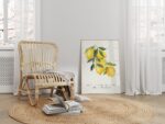 Lemons Watercolor Wall Art, Aesthetic Kitchen Decor, Home Decoration Illustration Art