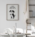 Funny Dog Toilet Wall Art, Funny Toilet Bathroom Humor Sign, Bathroom Wall Art Home Decor