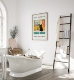 Wash Your Paws - Funny Cat Wall Art, Funny Toilet Bathroom Humor Sign, Bathroom Wall Art Home Decor