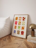 Avocado Toast Wall Art, Aesthetic Kitchen Decor, Home Decoration Illustration Art