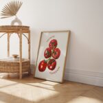 Tomato Watercolor Style Wall Art, Aesthetic Kitchen Decor, Home Decoration Illustration Art